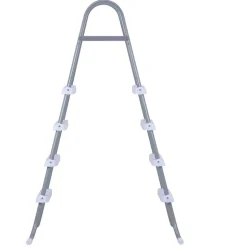 VEVOR Above Ground Pool Ladder, 4-Step Steel A-Frame Swimming Pool Stairs for 48 in High Wall, 300 lbs Capacity Entry/Exit Steps with Secure Non-Slip Sturdy Wide Step, Easy Setup, Gray & White