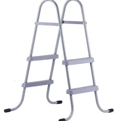 VEVOR Above Ground Pool Ladder, 2-Step Steel A-Frame Swimming Pool Stairs for 33 in High Wall, 300 lbs Capacity Entry/Exit Steps with Secure Non-Slip Sturdy Wide Step, Easy Setup Outdoor, Gray