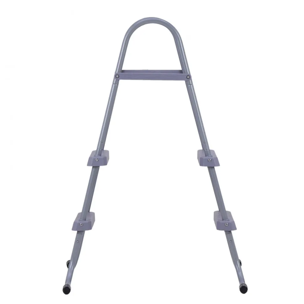 VEVOR Above Ground Pool Ladder, 2-Step Steel A-Frame Swimming Pool Stairs for 33 in High Wall, 300 lbs Capacity Entry/Exit Steps with Secure Non-Slip Sturdy Wide Step, Easy Setup Outdoor, Gray