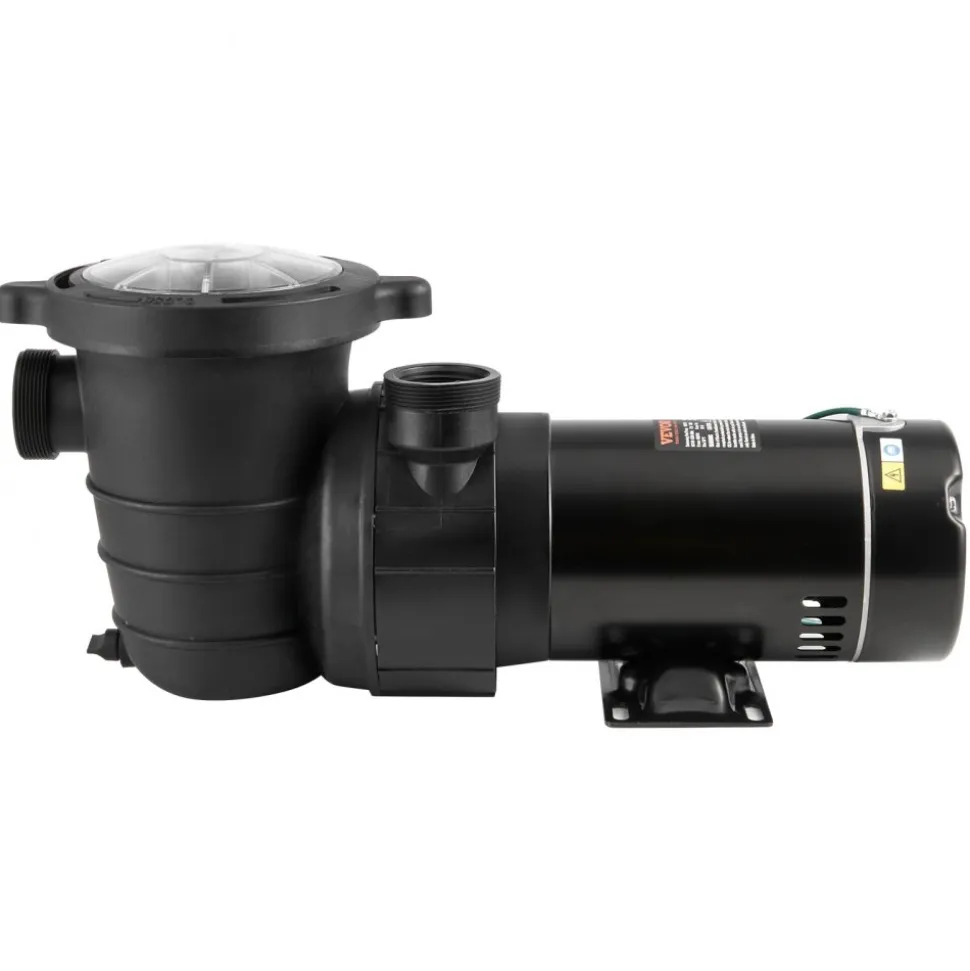 VEVOR Above Ground Pool Pump, 1HP, 80 GPM Max. Flow Single Speed Swimming Pool Pump, 120V 3450 RPM 36 ft Max. Head Lift Pool Pump with Filter Basket, for Above Ground Pools Hot Tubs Spas