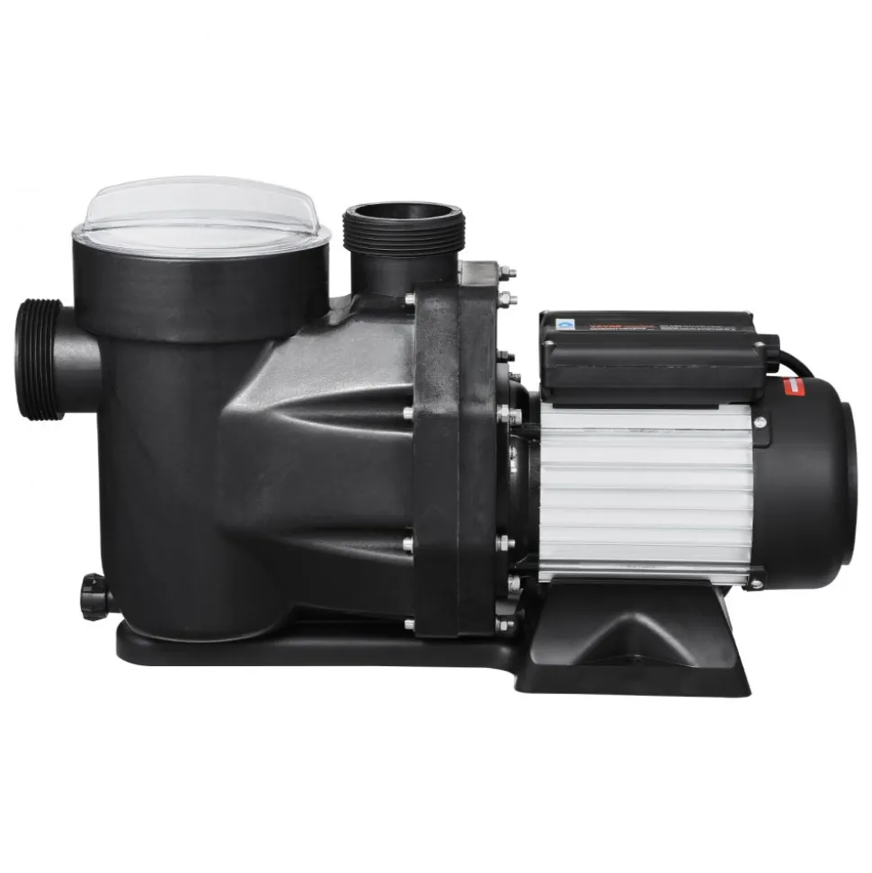 VEVOR Above Ground Pool Pump, 2 HP, 135 GPM Max Flow Single Speed Swimming Pool Pump, 220V 3450 RPM 61 ft Max Head Lift with PP Shell Strainer Basket, 122°F Max Water Temp, for Hot Tubs Spas, No Plug