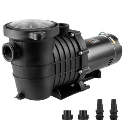 VEVOR Above Ground Pool Pump, 1HP, 80 GPM Max. Flow Single Speed Swimming Pool Pump, 110V/240V 3450RPM 34.4ft Max. Head Pool Pump with Filter Basket, for Above Ground Pools Hot Tubs Spas