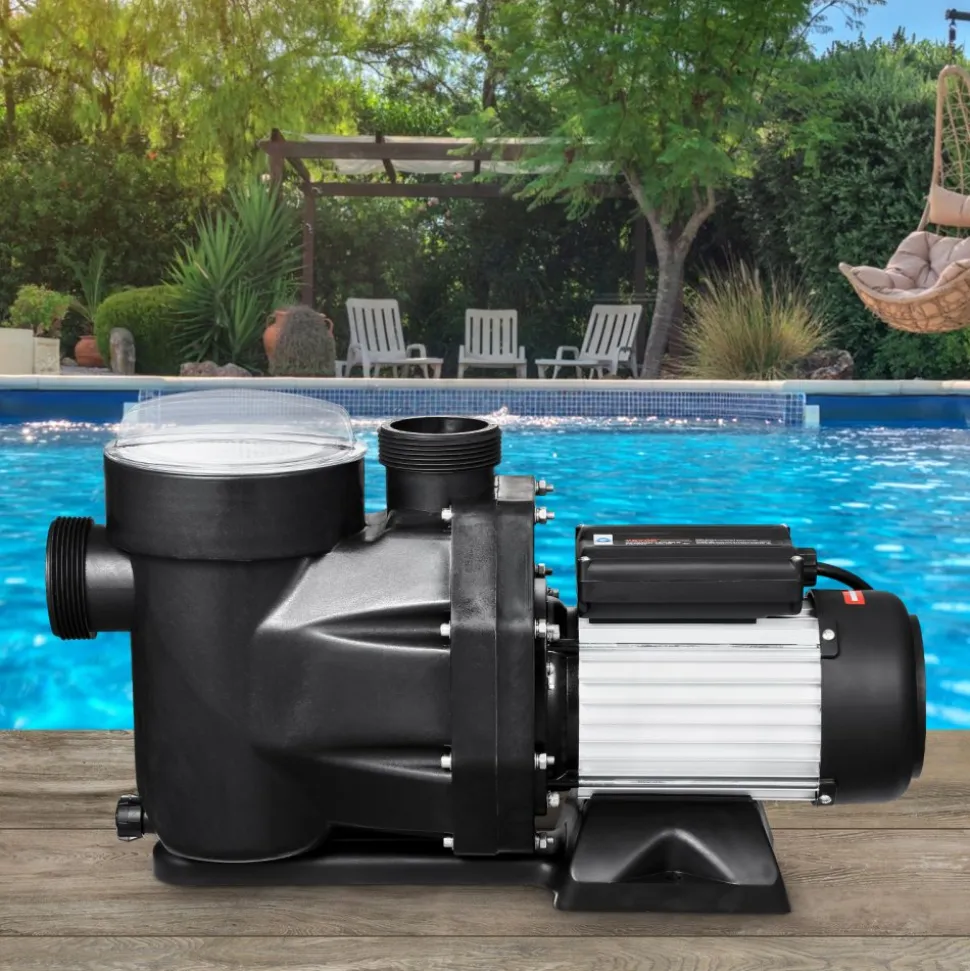 VEVOR Above Ground Pool Pump, 2.5 HP, 148 GPM Max Flow Single Speed Swimming Pool Pump, 220V 3450 RPM 62 ft Max Head Lift with PP Shell Strainer Basket, 122°F Max Water Temperature, for Hot Tubs Spas