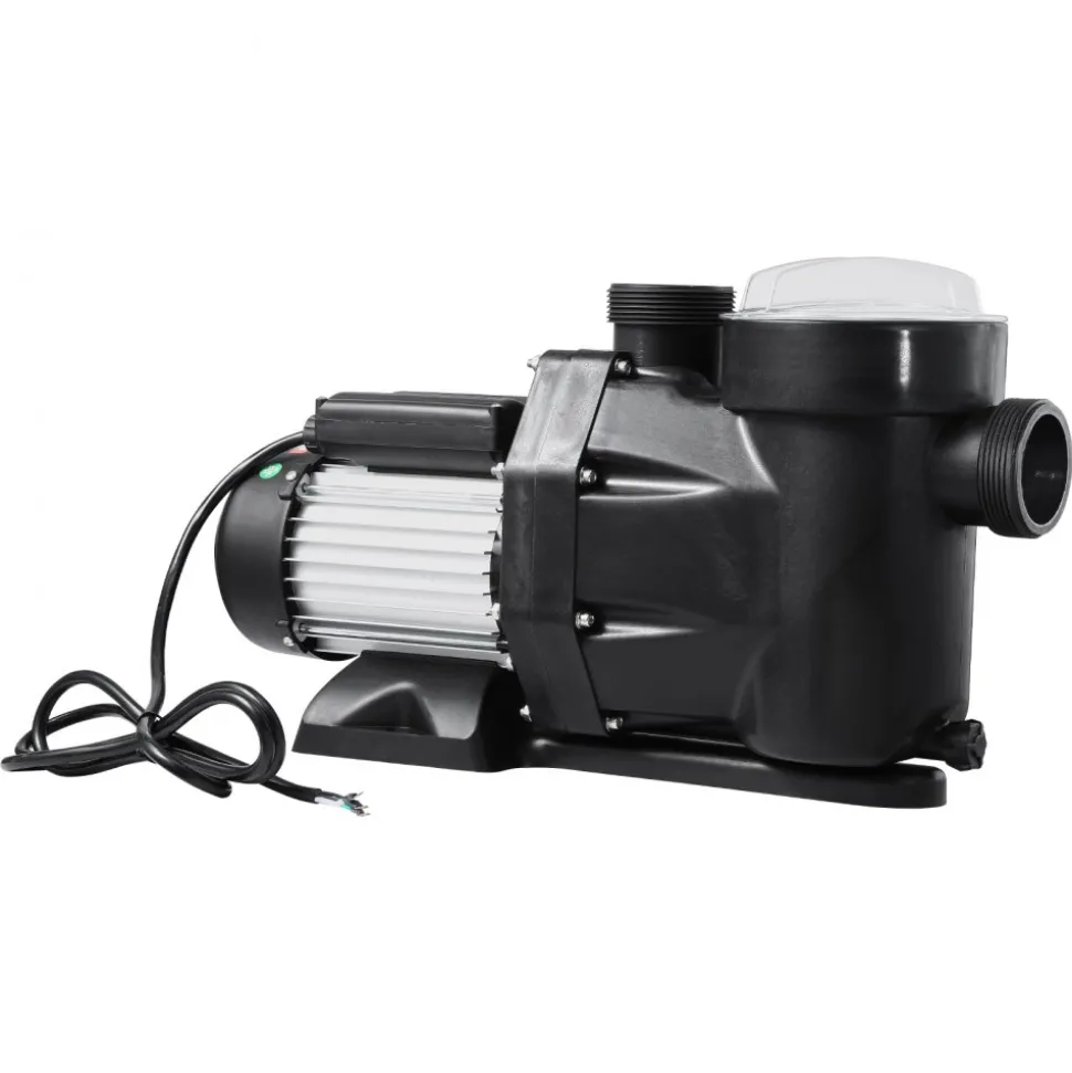 VEVOR Above Ground Pool Pump, 1.5HP, 122 GPM Max Flow Single Speed Swimming Pool Pump, 220V 3450 RPM 55 ft Max Head Lift with PP Shell Strainer Basket, 122°F Max Water Temp, for Hot Tubs Spas, No Plug