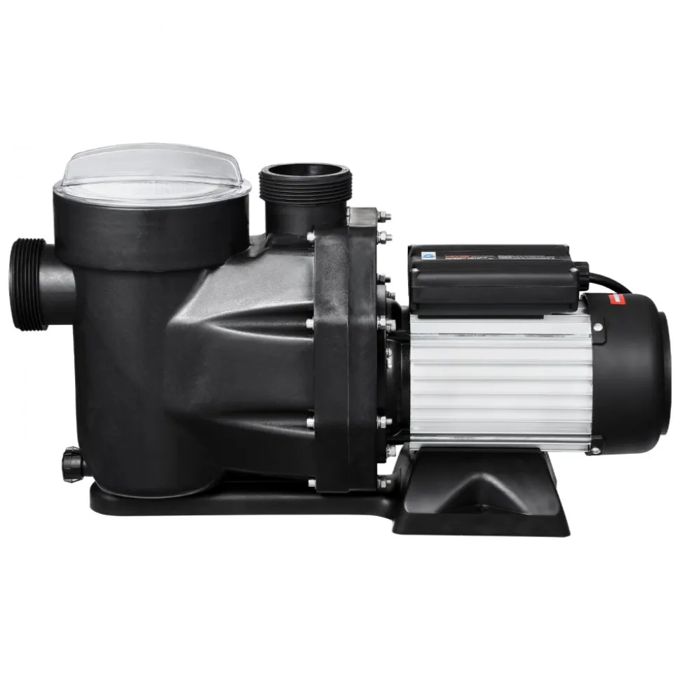 VEVOR Above Ground Pool Pump, 1.5HP, 122 GPM Max Flow Single Speed Swimming Pool Pump, 220V 3450 RPM 55 ft Max Head Lift with PP Shell Strainer Basket, 122°F Max Water Temp, for Hot Tubs Spas, No Plug