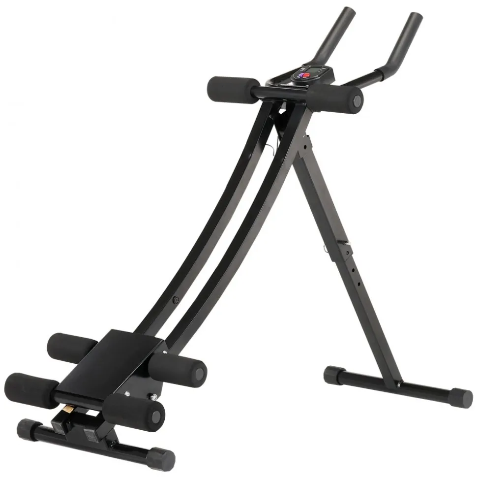 VEVOR AB Workout Machine, Ab Workout Equipment at Home Gym, Core & Abdominal Trainers for Women, 440 lbs Weight Capacity Strength Training Ab Cruncher, Foldable Adjustable Fitness Exerciser