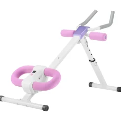 VEVOR AB Workout Machine, Ab Workout Equipment at Home Gym, Core & Abdominal Trainers for Women, 330 lbs Weight Capacity Strength Training Ab Cruncher, Foldable Adjustable Fitness Exerciser