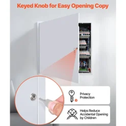 VEVOR Access Panel for Drywall, 25.2 x 25.2 in Galvanized Steel Access Door, Easy Install Hinged Service Panel with Key, for Ceiling Plumbing Electrical, 24.4 x 24.4 in Cutout Size, White