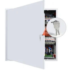 VEVOR Access Panel for Drywall, 25.2 x 25.2 in Galvanized Steel Access Door, Easy Install Hinged Service Panel with Key, for Ceiling Plumbing Electrical, 24.4 x 24.4 in Cutout Size, White