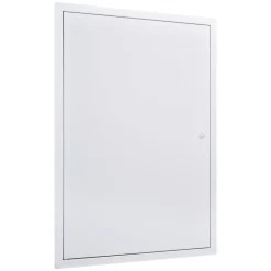 VEVOR Access Panel for Drywall, 25.3 x 17.2 in Galvanized Steel Access Door, Easy Install Hinged Service Panel with Screwdriver Latch, for Ceiling Plumbing Electrical, 16.4 x 24.4 in Cutout Size White