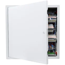 VEVOR Access Panel for Drywall, 19.2 x 19.2 in Galvanized Steel Access Door, Easy Install Hinged Service Panel with Screwdriver Latch, for Ceiling Plumbing Electrical, 18.4 x 18.4 in Cutout Size White