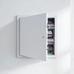 VEVOR Access Panel for Drywall, 19.2 x 19.2 in Galvanized Steel Access Door, Easy Install Hinged Service Panel with Screwdriver Latch, for Ceiling Plumbing Electrical, 18.4 x 18.4 in Cutout Size White