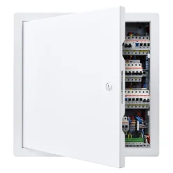 VEVOR Access Panel for Drywall, 13.3 x 13.3 in Galvanized Steel Access Door, Easy Install Hinged Service Panel with Screwdriver Latch, for Ceiling Plumbing Electrical, 12.4 x 12.4 in Cutout Size White