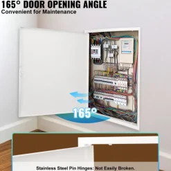 VEVOR Access Panel for Drywall & Ceiling, 24 x 24 Inch Plumbing Access Panels, Reinforced Access Door, Heavy-Duty Steel Wall Hole Cover, Easy Install Removable Hinged Panel for Wiring & Cables, Silver