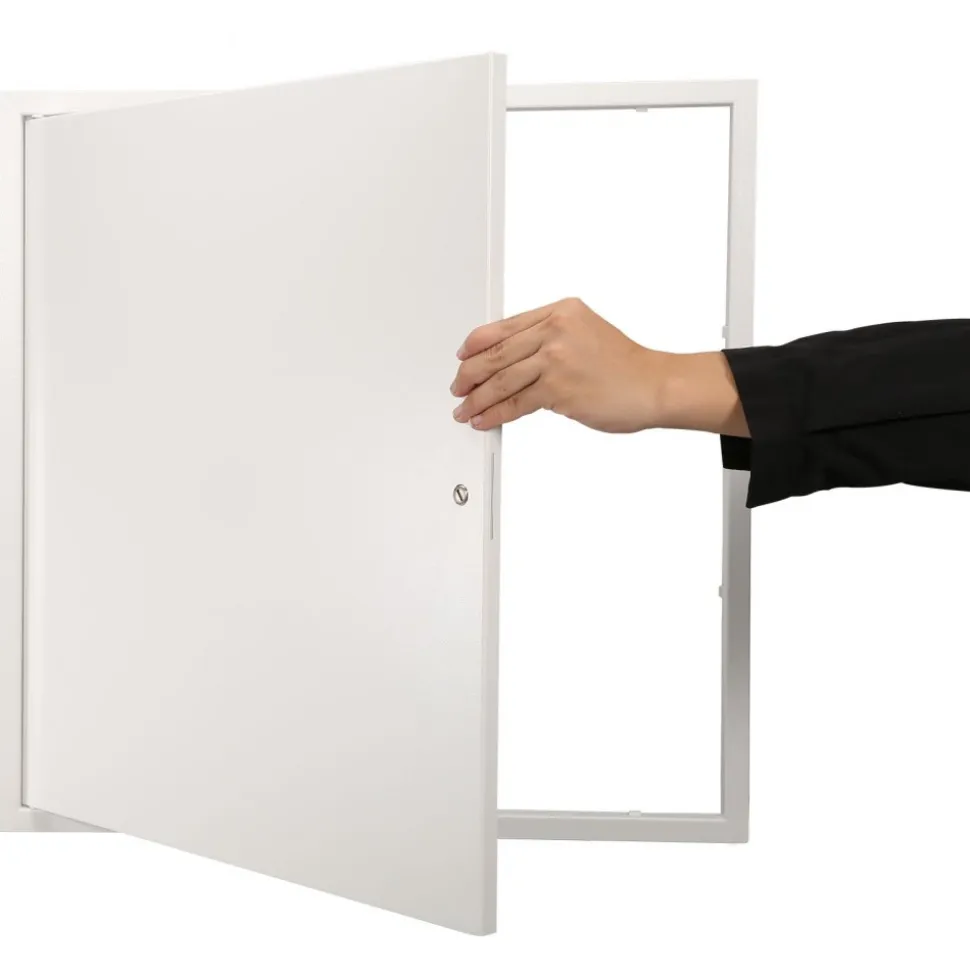 VEVOR Access Panel for Drywall & Ceiling, 24 x 24 Inch Plumbing Access Panels, Reinforced Access Door, Heavy-Duty Steel Wall Hole Cover, Easy Install Removable Hinged Panel for Wiring & Cables, Silver