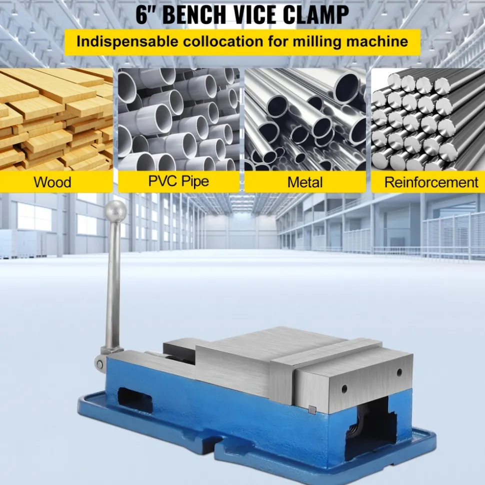 VEVOR 6'' ACCU Lock Vise for Precision, Milling Vice with 6 Inch Jaw for Drill Press, Milling & Drilling Bench Clamp Vice