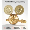 VEVOR Acetylene Regulator, Precise Acetylene Regulator, 0-500PSI Welding Gas Gauge with CGA-510 Inlet Connection & 9/16"-18 LH Outlet Connection, PC Knob Adjustment