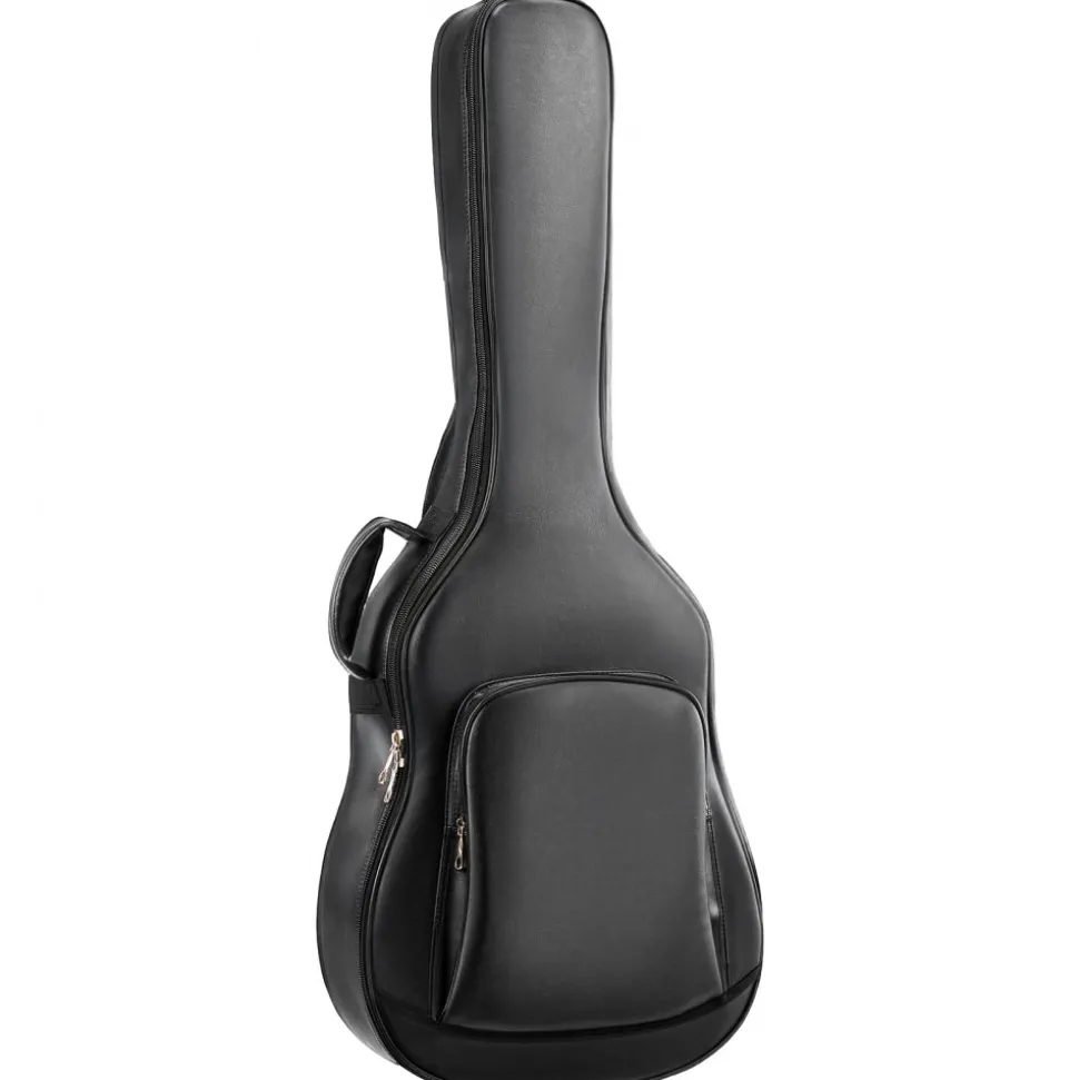 VEVOR Acoustic Guitar Bag, 47.1 Inch, Hard-Shell Protective Travel Carrying Case with Accessory Compartment, Foam Padding, Portable Handle, Shoulder Straps, for 41 Inch Acoustic Guitars, Black