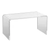 VEVOR Acrylic Coffee Table, C-Shaped Clear Acrylic End Table, 16.3 inch high Transparent Acrylic Side Table, for Coffee, Drink, Food, Snack used in Living Room, Courtyard, Terrace