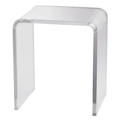 VEVOR Acrylic End Table, C-Shaped Lucite Side Table, Clear Acrylic Side Table for Drink, Food, Snack used in Living Room, Bedroom, and Study