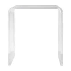 VEVOR Acrylic End Table, C-Shaped Lucite Side Table, Clear Acrylic Side Table for Drink, Food, Snack used in Living Room, Bedroom, and Study