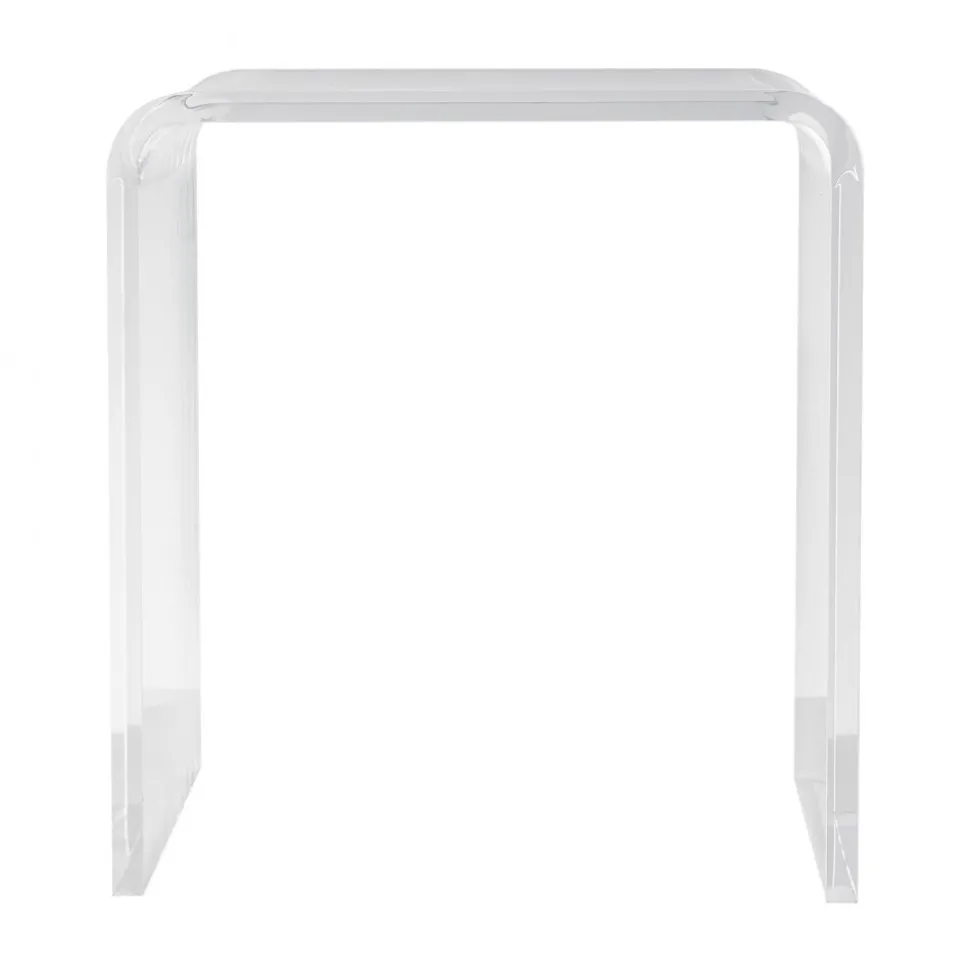 VEVOR Acrylic End Table, C-Shaped Lucite Side Table, Clear Acrylic Side Table for Drink, Food, Snack used in Living Room, Bedroom, and Study