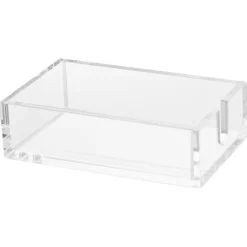 VEVOR Acrylic Napkin Holder, 9.1 x 5.5 x 2.6 inch, Clear Bathroom Guest Towel Storage Tray with U-Shaped Opening, Disposable Paper Towel Holder for Bathroom Kitchen Parties Weddings & Various Events