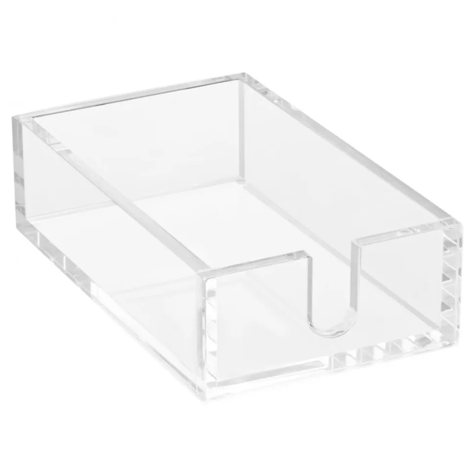 VEVOR Acrylic Napkin Holder, 9.1 x 5.5 x 2.6 inch, Clear Bathroom Guest Towel Storage Tray with U-Shaped Opening, Disposable Paper Towel Holder for Bathroom Kitchen Parties Weddings & Various Events