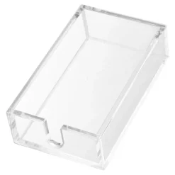 VEVOR Acrylic Napkin Holder, 9.1 x 5.5 x 2.6 inch, Clear Bathroom Guest Towel Storage Tray with U-Shaped Opening, Disposable Paper Towel Holder for Bathroom Kitchen Parties Weddings & Various Events