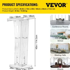 VEVOR Acrylic Podium 45