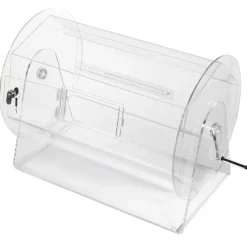 VEVOR Acrylic Raffle Drum,Professional Raffle Ticket Spinning Cage with 2 Keys, Transparent Lottery Spinning Drawing, Holds 10000 Tickets or 300 Raffle Balls, Raffle Ticket Box for Lottery Games Bing
