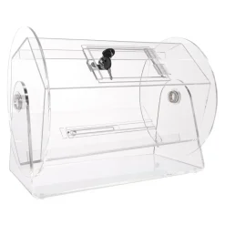 VEVOR Acrylic Raffle Drum,Professional Raffle Ticket Spinning Cage with 2 Keys, Transparent Lottery Spinning Drawing, Holds 5000 Tickets or 200 Raffle Balls, Raffle Ticket Box for Lottery Games Bingo