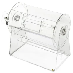 VEVOR Acrylic Raffle Drum, Professional Raffle Ticket Spinning Cage with 2 Keys, Transparent Lottery Spinning Drawing, Holds 2500 Tickets or 100 Raffle Balls,Raffle Ticket Box for Lottery Games Bingo