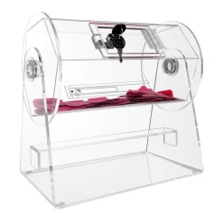 VEVOR Acrylic Raffle Drum, Professional Raffle Ticket Spinning Cage with 2 Keys, Transparent Lottery Spinning Drawing, Holds 2500 Tickets or 100 Raffle Balls,Raffle Ticket Box for Lottery Games Bingo