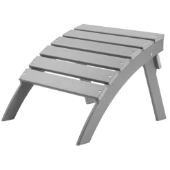 VEVOR Adirondack Ottoman, 18.7L x 19.7W x 13H Inch HDPE Plastic Folding Adirondack Ottoman, Weather-Resistant Foot Rest for Adirondack Chair, Widely Used for Outside Porch Pool Lawn Backyard, Black