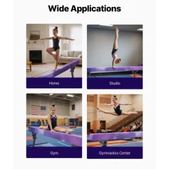 VEVOR Adjustable Balane Beam for Kids, 8FT Gymnastics Beam, High and Low Floor Beams of 5 Adjustable Heights for All Gymnastic Levels, Professional Gymnastic Equipment for Home and Gym Center, Galaxy