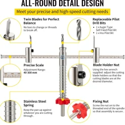 VEVOR Adjustable Hole Saw Cutter Kit, 1-5/8