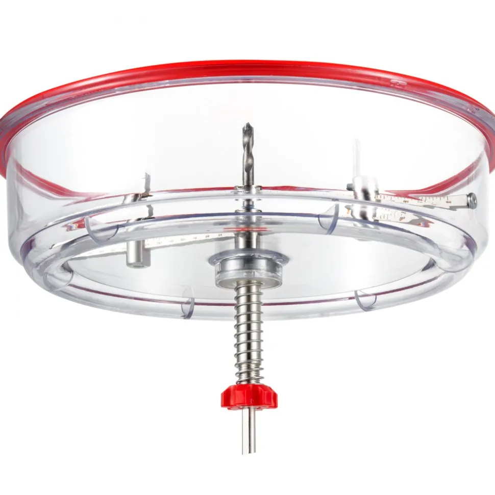 VEVOR Adjustable Hole Saw Cutter Kit, 1-5/8" to 11-13 /16" (40-300 mm), Recessed Hole Saw with PC Dust Shield, Two Replaceable Pilot Drill Bits, for Recessed Lights, Ceiling Speakers, Vent Holes