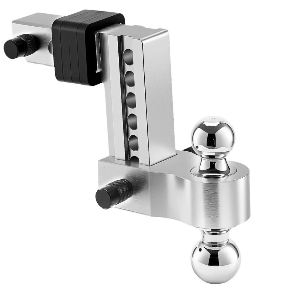 VEVOR Adjustable Trailer Hitch, 6-Inch Drop Hitch, Tri-Ball Mount for 2-Inch Hitch Receiver, Trailer Ball Size 1-7/8", 2" and 2-5/16", Max 15000 lbs Ball Hitch, Towing Hitch for RVs, ATVs, and Trucks