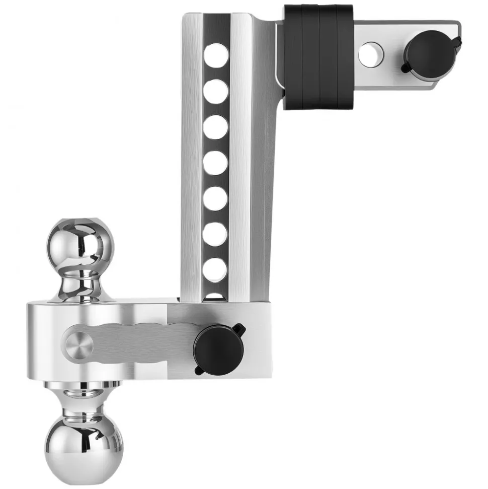 VEVOR Adjustable Trailer Hitch, 8-Inch Drop Hitch, Tri-Ball Mount for 2-Inch Hitch Receiver, Trailer Ball Size 1-7/8", 2" and 2-5/16", Max 15000 lbs Ball Hitch, Towing Hitch for RVs, ATVs, and Trucks