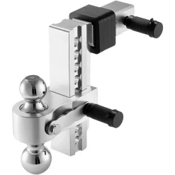 VEVOR Adjustable Trailer Hitch, 8-Inch Drop Hitch, Tri-Ball Mount for 2-Inch Hitch Receiver, Trailer Ball Size 1-7/8