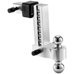 VEVOR Adjustable Trailer Hitch, 8-Inch Drop Hitch, Tri-Ball Mount for 2-Inch Hitch Receiver, Trailer Ball Size 1-7/8