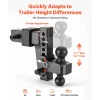 VEVOR Adjustable Trailer Hitch, Fit 2.5 Inch Receiver, Trailer Hitch Mount with 2 Inch & 2-5/16 Inch Balls, 28000 lbs GTW, 6 Inch Drop, Towing Ball Mounts for RVs, Off-Road Vehicles and Trucks, Black