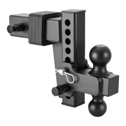 VEVOR Adjustable Trailer Hitch, Fit 2.5 Inch Receiver, Trailer Hitch Mount with 2 Inch & 2-5/16 Inch Balls, 28000 lbs GTW, 6 Inch Drop, Towing Ball Mounts for RVs, Off-Road Vehicles and Trucks, Black
