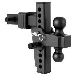 VEVOR Adjustable Trailer Hitch, Fit 2 Inch Receiver, Trailer Hitch Mount with 2 Inch & 2-5/16 Inch Balls, 18500 lbs GTW, 8 Inch Drop, Towing Ball Mounts for RVs, Off-Road Vehicles and Trucks, Black