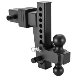 VEVOR Adjustable Trailer Hitch, Fit 2.5 Inch Receiver, Trailer Hitch Mount with 2 Inch & 2-5/16 Inch Balls, 28000 lbs GTW, 8 Inch Drop, Towing Ball Mounts for RVs, Off-Road Vehicles and Trucks, Black