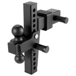 VEVOR Adjustable Trailer Hitch, Fit 2.5 Inch Receiver, Trailer Hitch Mount with 2 Inch & 2-5/16 Inch Balls, 18500 lbs GTW, 10 Inch Drop, Towing Ball Mounts for RVs, Off-Road Vehicles and Trucks, Black