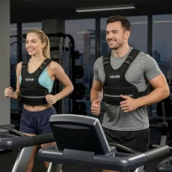VEVOR Adjustable Weighted Vest, 11-20lb Weight Vest with 6 Ironsand Weights and Reflective Stripe, Body Weight Vest Exercise Set for Men Women, Workout Equipment for Strength Training Running Jogging