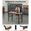 VEVOR Adjustable Workbench, 2000 lbs Capacity, 48 x 20-inch Heavy Duty Work Bench with 28.5-38.3 Inches Height Adjustment, Garage Workbench with Power Outlets, Suitable for Office, Garage, Workshop