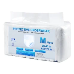 VEVOR Adult Incontinence Underwear, High Absorbent Protective Underwear for Men & Women, Disposable Adult Pull-ups Diaper with Leakproof Leg Cuff & Wetness Indicator - XL Size, 64 Count (4 Pack of 16)